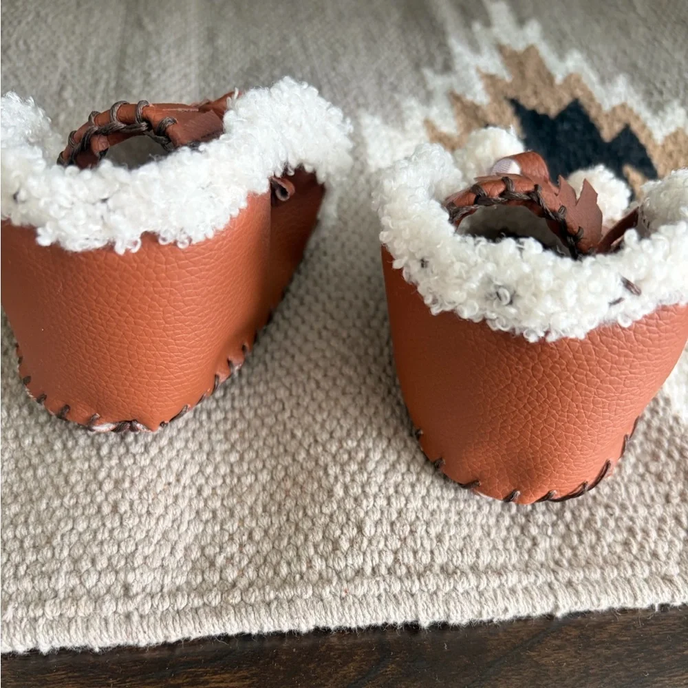 Handmade Baby Moccasins with Cozy Sherpa Trim